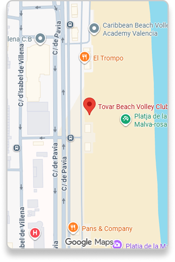 Mapa de ubicación del club en Valencia